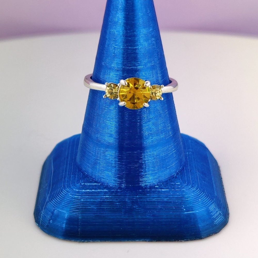 Circular Yellow Trio Ring Size 9 - Fragrant Jewels